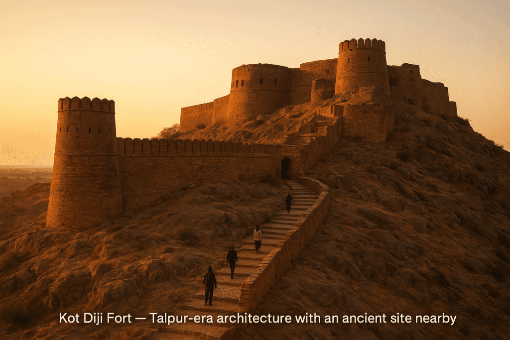 Kot Diji Fort on a hill near Khairpur